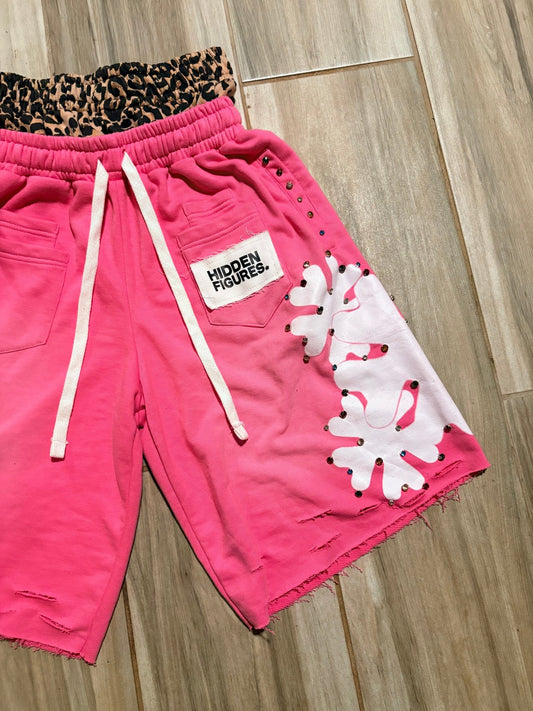 Pink "HIDDEN" Shorts - HiddenfiguresUS