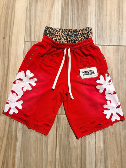 Red “HIDDEN” Shorts - HiddenfiguresUS